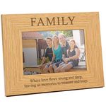 Wooden Engraved Family Photo Frame/Family Picture Frame For Women/Family Gifts For Christmas/Housewarming Gifts For Families