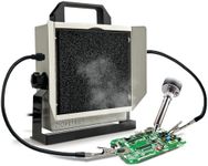 Ziopetru Solder Smoke Absorber, Multifunctional Solder Fume Extractor, Solder Fan with Tiltable Bracket, Fume Extractor Soldering, with 2 PCS Work Aid Clips Suitable for Soldering