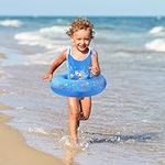 HeySplash Swim Vest for Toddlers, Swim Floaties for Kids Age 3-6, Adjustable Shoulder Strap Children Swimming Vest for 29-55lbs, Swimming Trainer Beginner Vest Pool Floating Tube, Blue Surf Shark