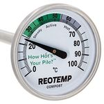 Reotemp 20 Inch Celsius Backyard Compost Thermometer with Digital Composting Guide