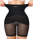 Bingrong High Waisted Shapewear for Women Tummy Control Knickers Comfortable Body Shaper Shorts Panty Cozy Control Briefs (M, Black)