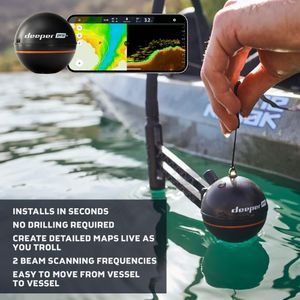 Deeper Pro+ Smart Sonar WiFi Fish Finder with GPS – Castable, Portable