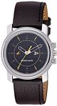 Fastrack Men Quartz Analog Black Dial Leather Strap Watch for Guys-NS3039SL02