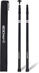 REDCAMP Telescopic Tarp Poles Set of 2, Aluminium Extendable Adjustable Tent Poles, Multipurpose Camping Extension Pole for Awning Canopy Porch Sun Sails Tarpaulin Headroom 2.3M (Black-Telescoping)