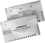 Guitar String Action Gauge, COENGWO String Height Gauge Ruler Guitar Setup Measuring Tool Kit for Guitar, Bass, Mandolin, Banjo