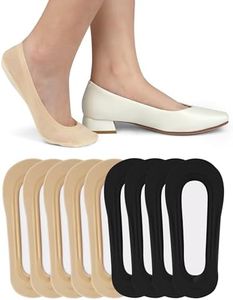 WOSOVO No Show Socks Womens Ultra Low Cut Invisible Non Slip Footies Nylon Socks for Flats Loafers Heels