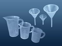 Widely Pure Plastic Measuring jug 1000ml, 500ml, 250ml, and 3PCS Plastic funnels for Laboratory and kitchen use funnels set all Purpose Funnel for Liquid, Spices, Powder etc.