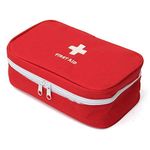 Lipsa Enterprise Emergency First Aid Kit Pouch (Empty) | Multi-Layer Travel Medicine Pouch, 23x13 CM