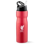 Liverpool FC Water Bottle with Straw - Metal Water Bottle for Football Fans Sports Work School Gym Liverpool Gifts for Men