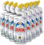 Duck Deep Action Toilet Cleaner, Sanitising & Descaling Toilet Bowl Cleaning Liquid Gel, Eucalyptus & Lavender, Pack of 8 (8 x 750ml)