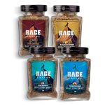 Rage Coffee Pack of 4 Flavours - Irish Hazelnut, Dark Chocolate, Creme Caramel, Butterscotch Delight 50 Gms Each (Pack of 4)