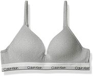 Calvin Klein Girls' Big Seamless Hybrid Bra, Heather Gray