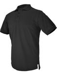 Hazard 4 Quickdry Undervest Battle Polo Tactical Velcro-Arm-Patch Plain Front Breathable Shirt, Black, X-Large