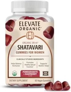 ELEVATE ORGANIC SRI-81™ Shatavari Vegan Gummies for Women, Asparagus racemosus Root Extract with Acti Veda™, Pomegranate and Raspberry (30 Servings)