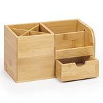 woodluv Desk Organiser, Desk Tidy Pen Holder Organiser, Make Up Organiser/Office Multifunctional Organizer- 22 x 10.5 x 12.2cm