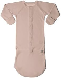 goumikids Viscose Made from Bamboo Organic Cotton Convertible Baby Gown Rose