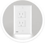 SnapPower Single SafeLight [for Décor Outlets] - Self-Closing Safety Cover Plate with LED Night Light - Child-Proofing Wall Plate Helps Protect Baby from Electrical Shock - (Décor, White)