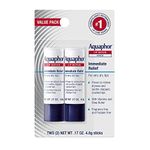 Aquaphor Lip Repair Stick - Soothes Dry Chapped Lips - Two(2) .17 Oz. Sticks