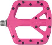 FIFTY-FIFTY Mountain Bike Pedals, Non-Slip MTB Nylon Composite, 9/16" Bicycle Pedals, Lightweight and Wide Flat Platform (Pink)