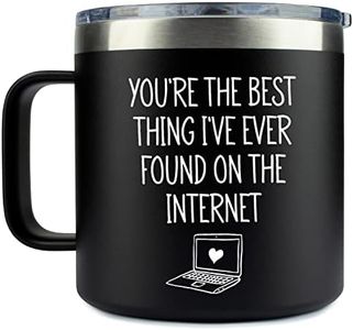 KLUBI You're The Best Thing I Found On The Internet Mug 14 Ounce Coffee Tumbler With Handle Husband Birthday Gift Husband Gifts From Wife I Love You Gifts for Him You Are The Best Thing I Found Online
