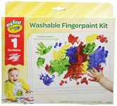 Crayola My First Finger Painting Paper Paint for Toddlers (Red, Blue)