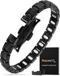 MagnetRX® Magnetic Bracelets for Women — EllipseMAX 5X Strength 5,000 Gauss Magnets — Designed in USA & PATENT PENDING — Premium Titanium Womens Magnetic Bracelet & Adjustable Length (Black)