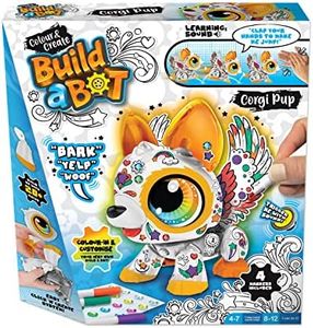 Build a Bot Colour and Create Corgi Pup Robotics Kit - Sound-Activated, STEM Toy for Kids, Unisex, Build & Play