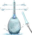 Enema Douche Anti Back-Flow, Douche Connected to Shower Hole,Enema Bulb with 7 Spouts, Reusable Portable Enima Vaginal Cleaner kit for Men Women (Blue)