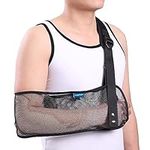 Mesh Arm Shoulder Sling Medical Shoulder Immobilizer for Shoulder Injury Torn Rotator Cuff, Adjustable Breathable Arm Brace for Shower, Right Left Arm Stabilizes Elbow Arm Wrist Injury for Men Women