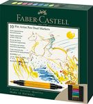 Faber-Castell PITT Artist Pen Dual Marker India Ink - Wallet of 10, 162010, Multi, 10er