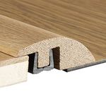 Solid Oak Ramp Reducer Threshold Door Bar Profile, for 14mm to 18mm Flooring (Lacquered 0.9m)