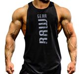 ANTTELOPE Men's Tank Tops Muscle Gym Wear Bodybuilding Vest Fitness Workout Train Stringer(L, Bronze)