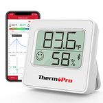 ThermoPro TP357 Digital Hygrometer Indoor Thermometer of 260FT, Bluetooth Thermometer Humidity Meter with Smart App, Room Thermometer Humidity Gauge with Temperature Humidity Sensor