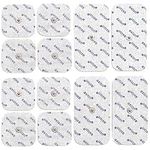 Set of 12 axion electrodes Compatible with SANITAS & BEURER Devices - 5x5 cm & 10x5 cm - TENS & EMS Pads for electrostimulation Machines - 3.5mm snap Button