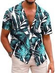 COOFANDY Men Hawaii Aloha Shirts Bu