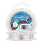 BENECREAT 24 Gauge Jewelry Wire Tarnish Resistant Silver Copper Wire for Beading Jewelry Making, 98 Feet/33 Yard