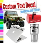 Eggleston Design Co Custom Word Font Name Decal Sticker Compatible with Yeti RTIC Tumbler Cup, Laptop, Phones, and Vehicles (Glitter Colors Available)