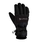 Carhartt Men's W.P. Waterproof Insulated Glove, Black, Medium (1 pair )