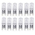 12 Pack G9 120 Volt 40 Watt Bi-Pin Halogen Bulbs,Replacement T4 JCD Type Dimmable Bulbs for Ceiling Lights,Table Light,Cabinet Lights,Warm White Brightness