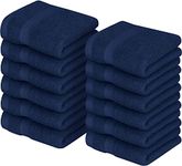 Utopia Towels Premium Washcloth Set (30 x 30 CM) 100% Cotton Face Cloths, Highly Absorbent and Soft Feel Fingertip Towels (12 Pack, Royal Blue)