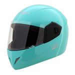 Vega Junior Buds ISI Certified Lightweight Full Face Helmet for Kids/Youth/Women /with Clear Visor(Mint, Size:XS)