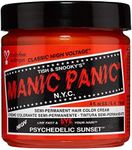 MANIC PANIC Psychedelic Sunset Hair Dye - Classic High Voltage - Semi Permanent Hair Color - Radiant, Fiery Orange Shade - Vegan, PPD & Ammonia Free for Hair Coloring on Men & Women