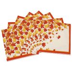 Thanksgiving Napkins/20Pcs Autumn Paper Napkins/Autumn Decor Pumpkin Maple Leaf Napkins/Autumn Cocktail Party Napkins for Thanksgiving Autumn Harvest Party Supplies Table Decorations (Maple)