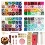 96 Colors Wax Seal Stamp Kit,2400Pcs Sealing Wax Beads,All in one Wax Seal Kit with Wax Seal Stamps,Sealing Wax Warmer, Envelopes,Candles,Metallic Pen for Letter Invitation Sealing