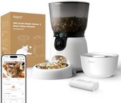 ARENTI Automatic Cat Feeder and Water Dispenser with Camera, 2K Adjustable View & Invisible Privacy Mode, 4.5L Cat Food Dispenser Fountain Combo, 5G/2.4G WiFi, 2-Way Audio, AI Alerts, Battery Backup