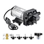 WASSERMANN Water Pressure Booster Pump 115V AC with Pressure Switch,Self-Priming On Demand Diaphragm Pump 5.0GPM 55PSI,for RV Kitchen Barthroom Marine Yacht Garden