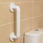 HOMECRAFT Moulded Fluted Grab Rail, Durable PVC Safety Rail and Mobility Aid for Bathroom for Elderly, Disabled and Handicapped Users, Indoor and Outdoor Attachment, 38cm