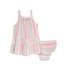 Splendid Baby Girls Infant Casual Play Dress Playwear, Spring Stripe, 12-18 Months