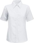 Girls School Shirts White and Blue Colour Blouse in Long & Short Sleeve (UK, Age, 13 Years, Regular, White Short Sleeve)