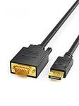 DP to VGA Cable, CableCreation 6FT Displayport to VGA Cable Gold Plated Standard DP Male to VGA Male Cable Black Color